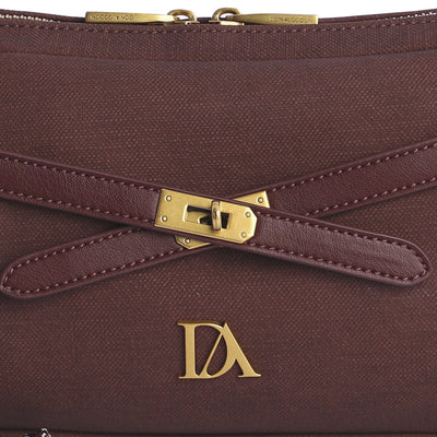 Bolso Baguette Bandolera Don Algodón Mistic Burdeos