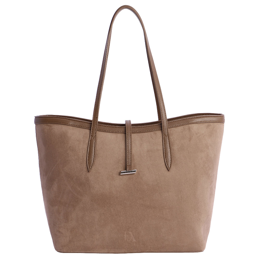 Bolso Shopper Don Algodón suede Taupe