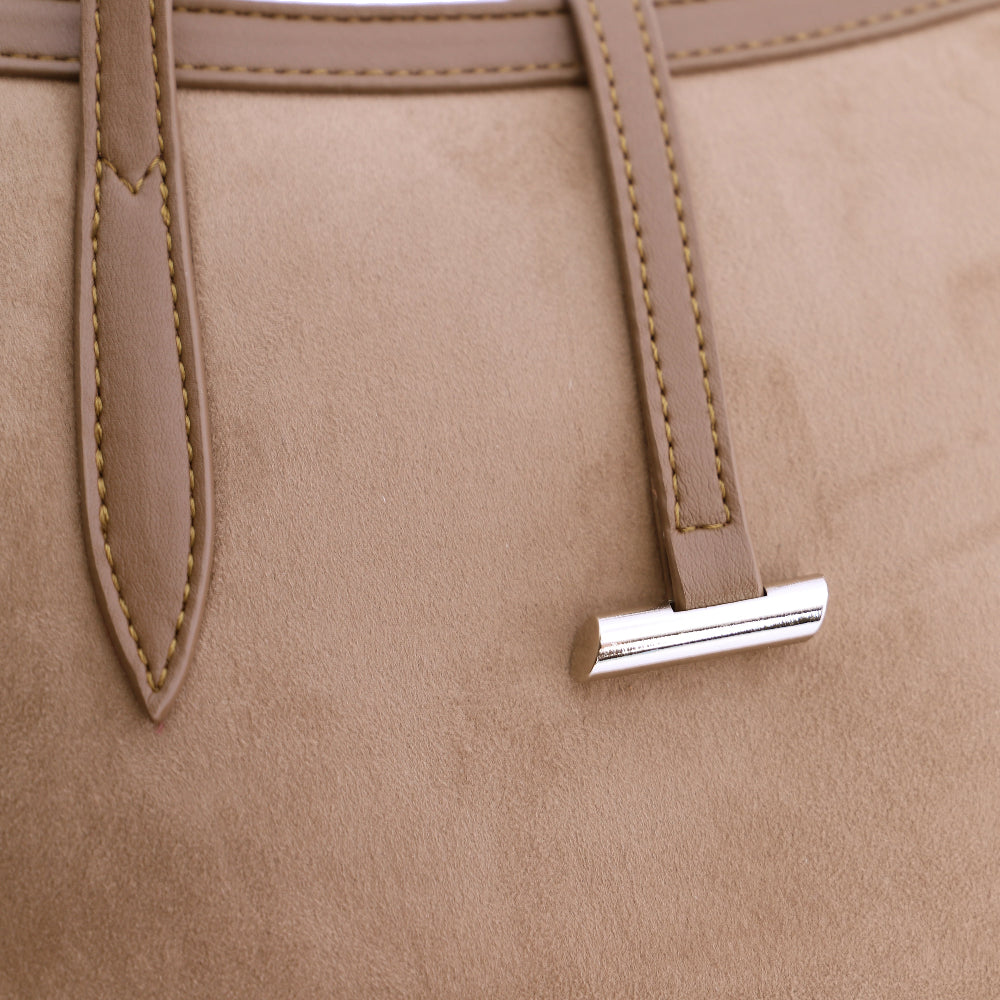 Bolso Shopper Don Algodón suede Taupe