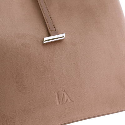 Bolso de Hombro Don Algodón suede Taupe
