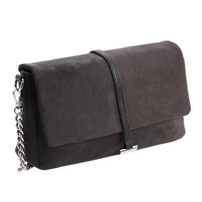 Bandolera solapa Don Algodón suede Negro