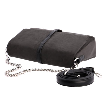 Bandolera solapa Don Algodón suede Negro