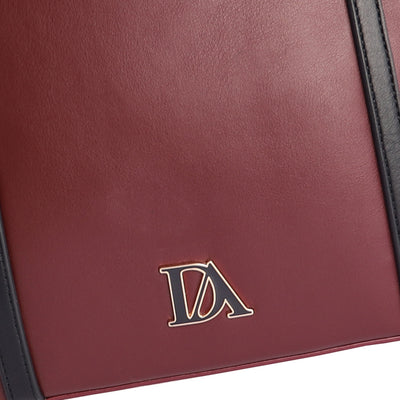 Bolso Shopper Don Algodón Burdeos y Negro