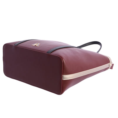 Bolso Shopper Don Algodón Burdeos y Negro