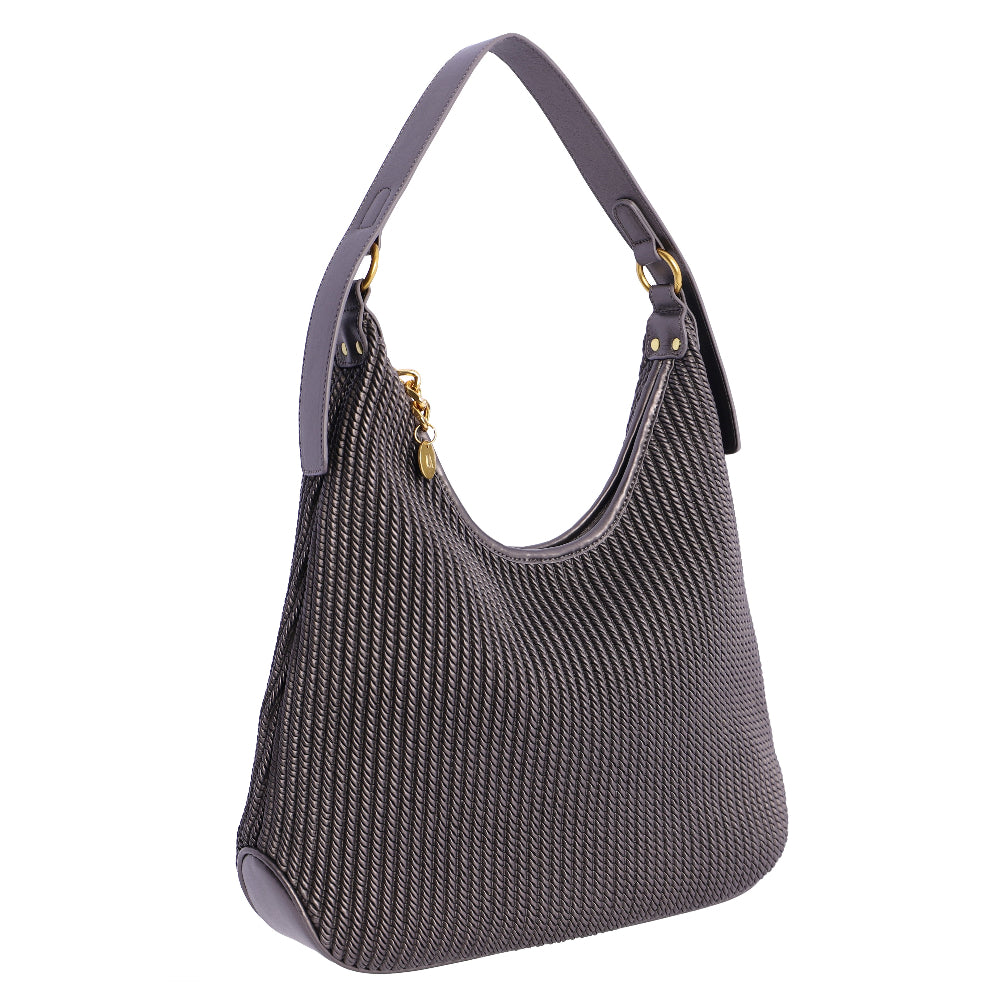 Bolso de Hombro Don Algodón Wave Gris
