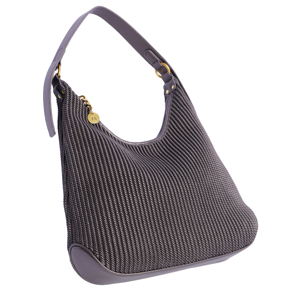 Bolso de Hombro Don Algodón Wave Gris