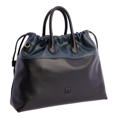 Bolso de mano con Bandolera Don Algodón Bicolor Negro