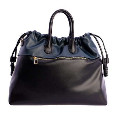 Bolso de mano con Bandolera Don Algodón Bicolor Negro