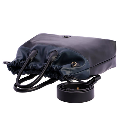 Bolso de mano con Bandolera Don Algodón Bicolor Negro