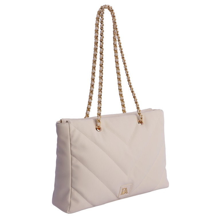 Bolso de hombro Don Algodón Laia Marfil