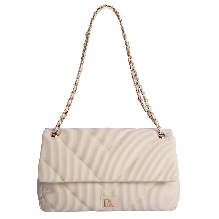 Bolso de hombro Don Algodón Paula color Marfil
