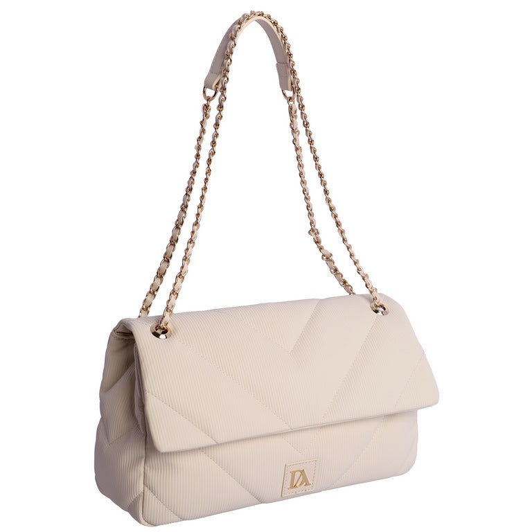 Bolso de hombro Don Algodón Paula color Marfil