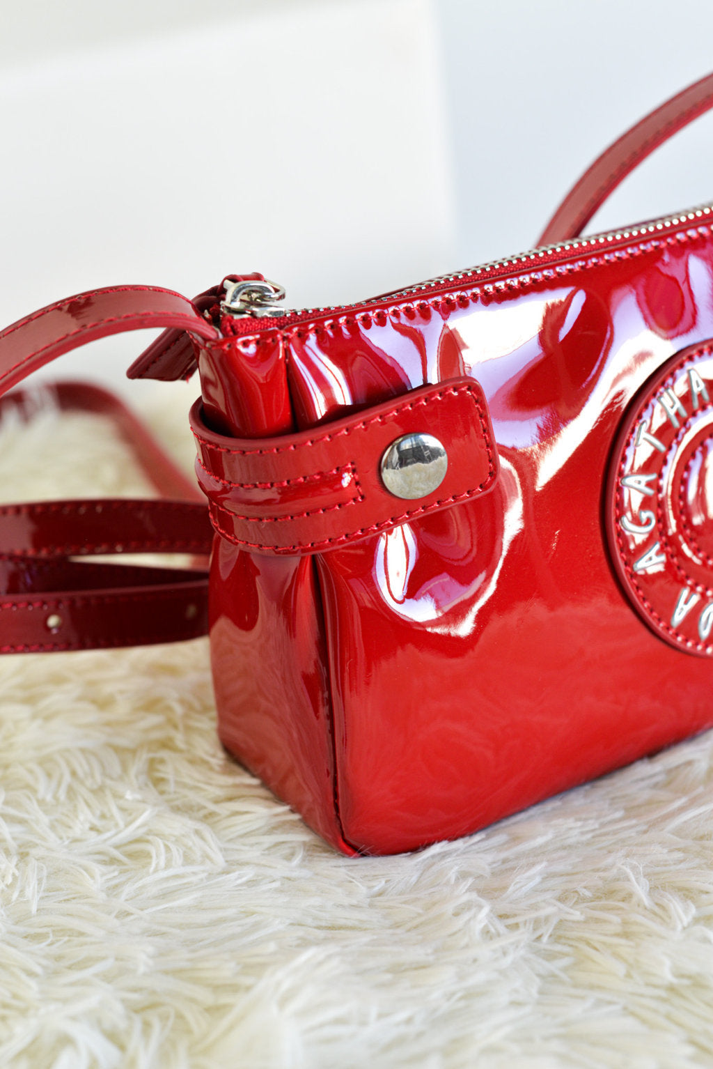 Mini bandolera Charol logo AGATHA RUIZ DE LA PRADA Rojo