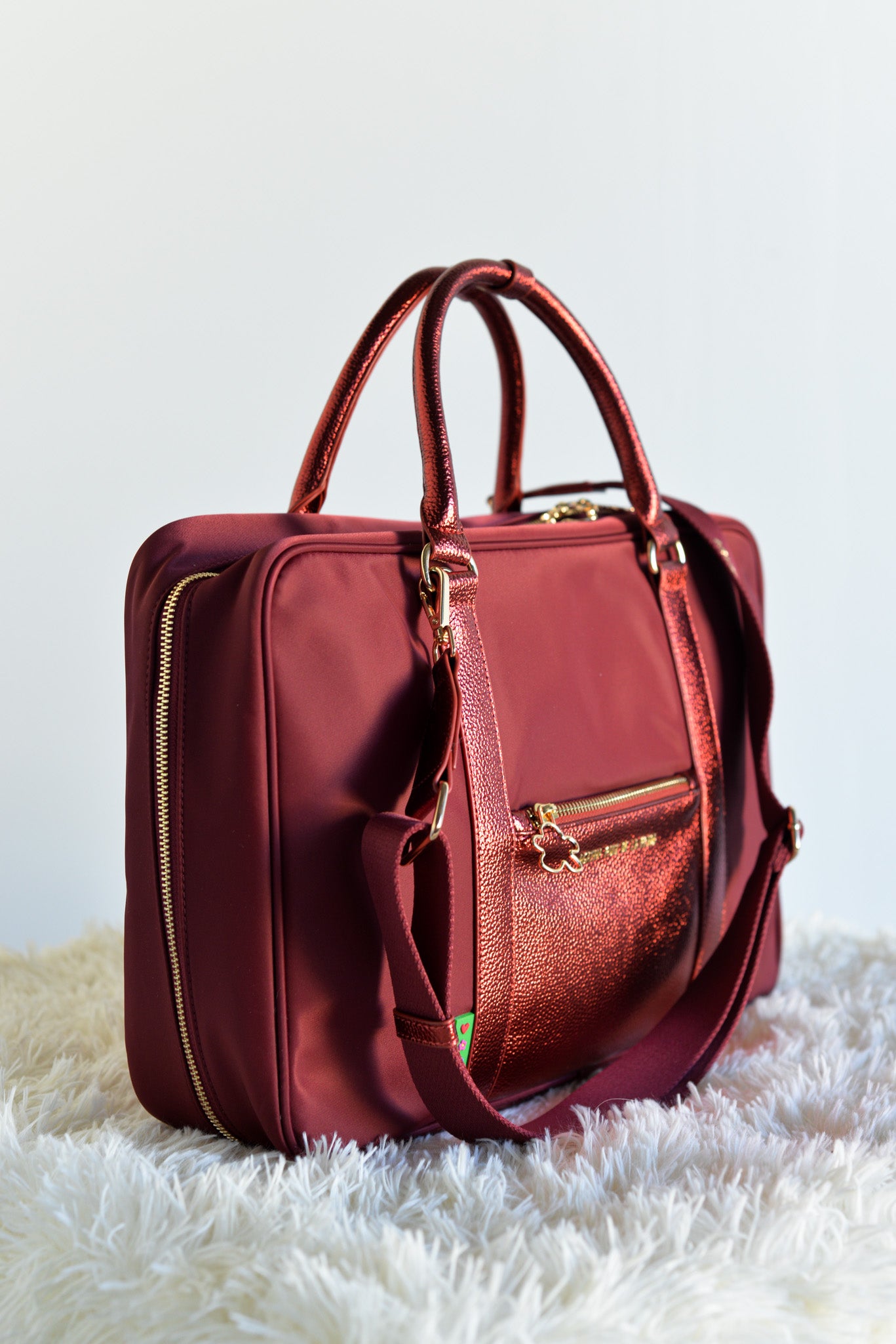 Maletín nylon metalizado Agatha Ruiz de la Prada Granate