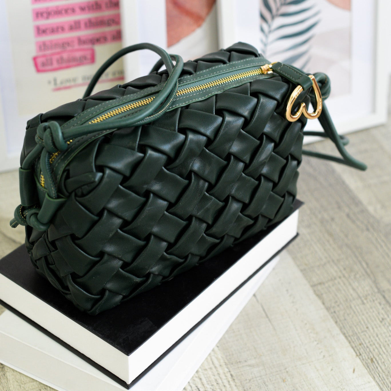 Bandolera Grande trenzada Noco Verde