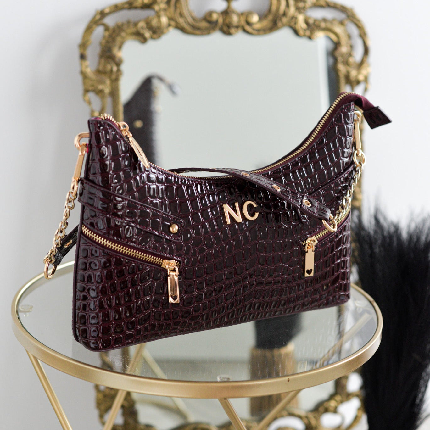 Baguette coco charol cremalleras Noco Vino