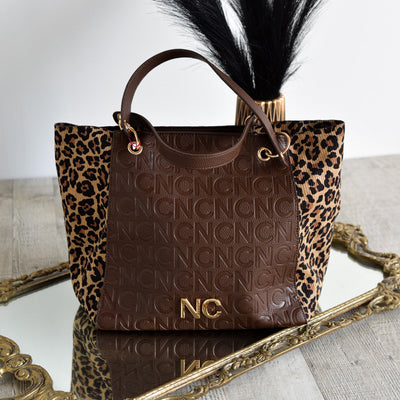 Shopper animal print Noco Marrón