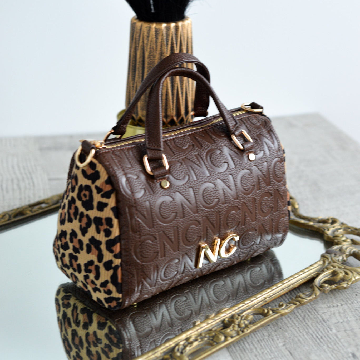 Mini Bowling animal print Noco Marrón