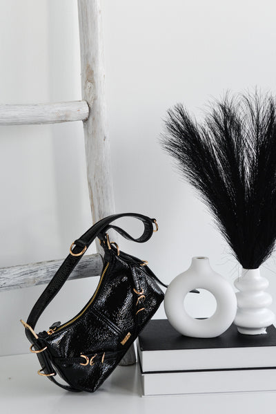 Góndola charol hebillas Noco Negro