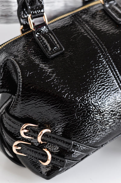 Bolso bowling charol hebillas Noco Negro