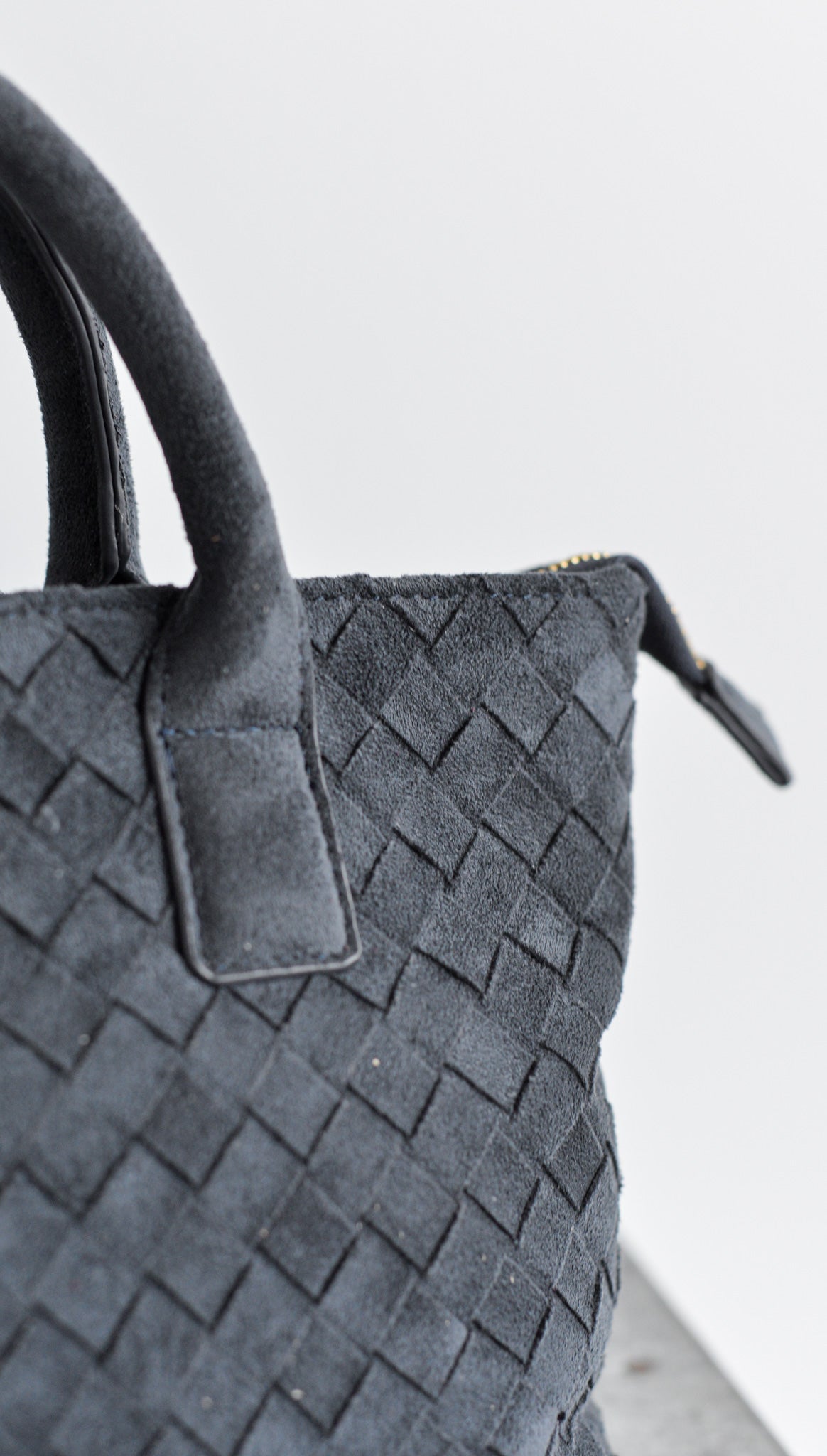 Mini tote ante trenzado Noco Azul