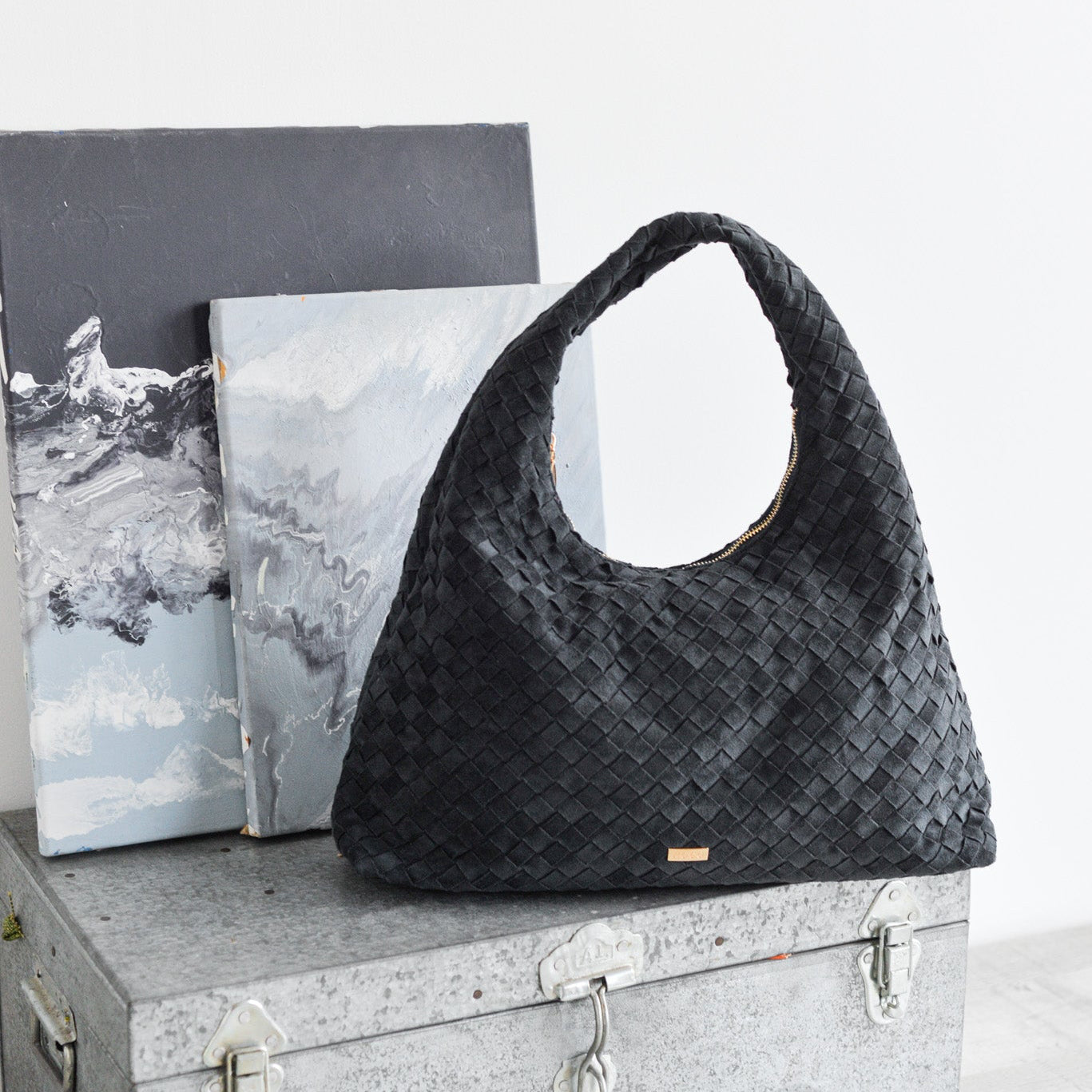 Hobo ante trenzado Noco Azul