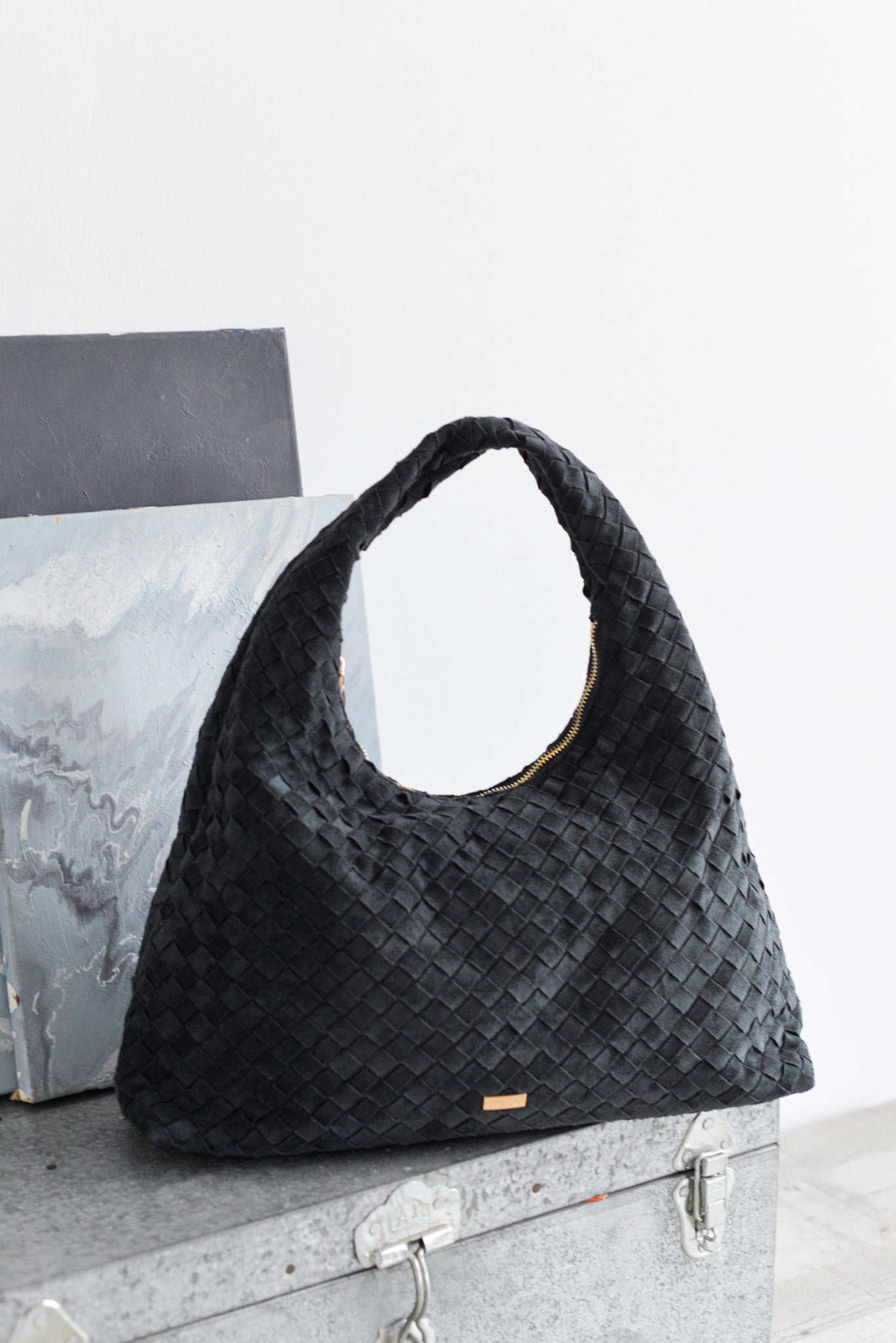 Hobo ante trenzado Noco Azul