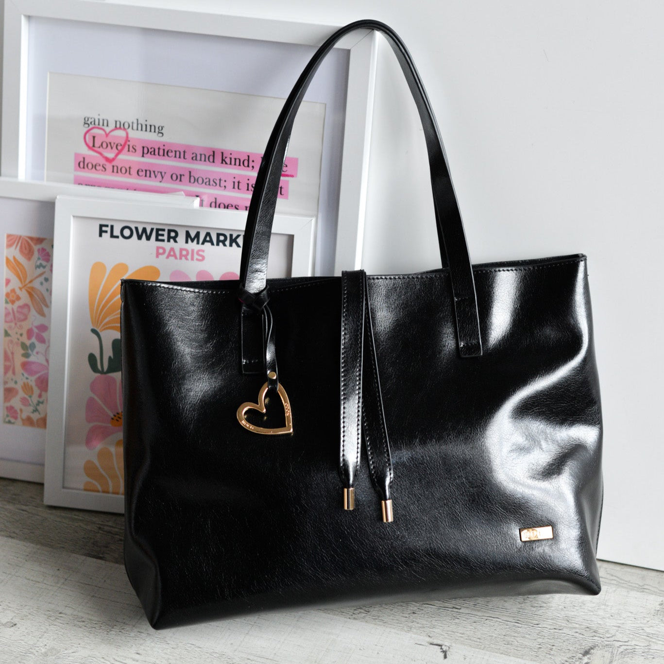 Shopper efecto piel Noco Negro