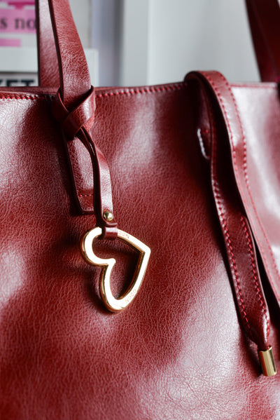 Shopper efecto piel Noco Granate