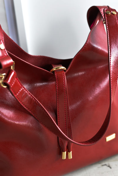 Hobo grande efecto piel Noco Granate