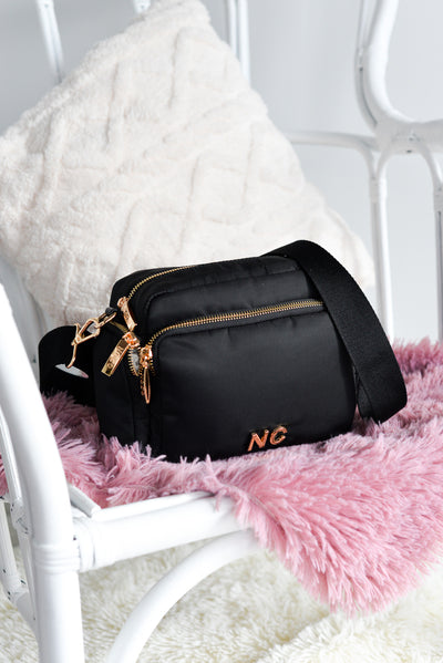 Bandolera nylon bolsillos Noco Negro