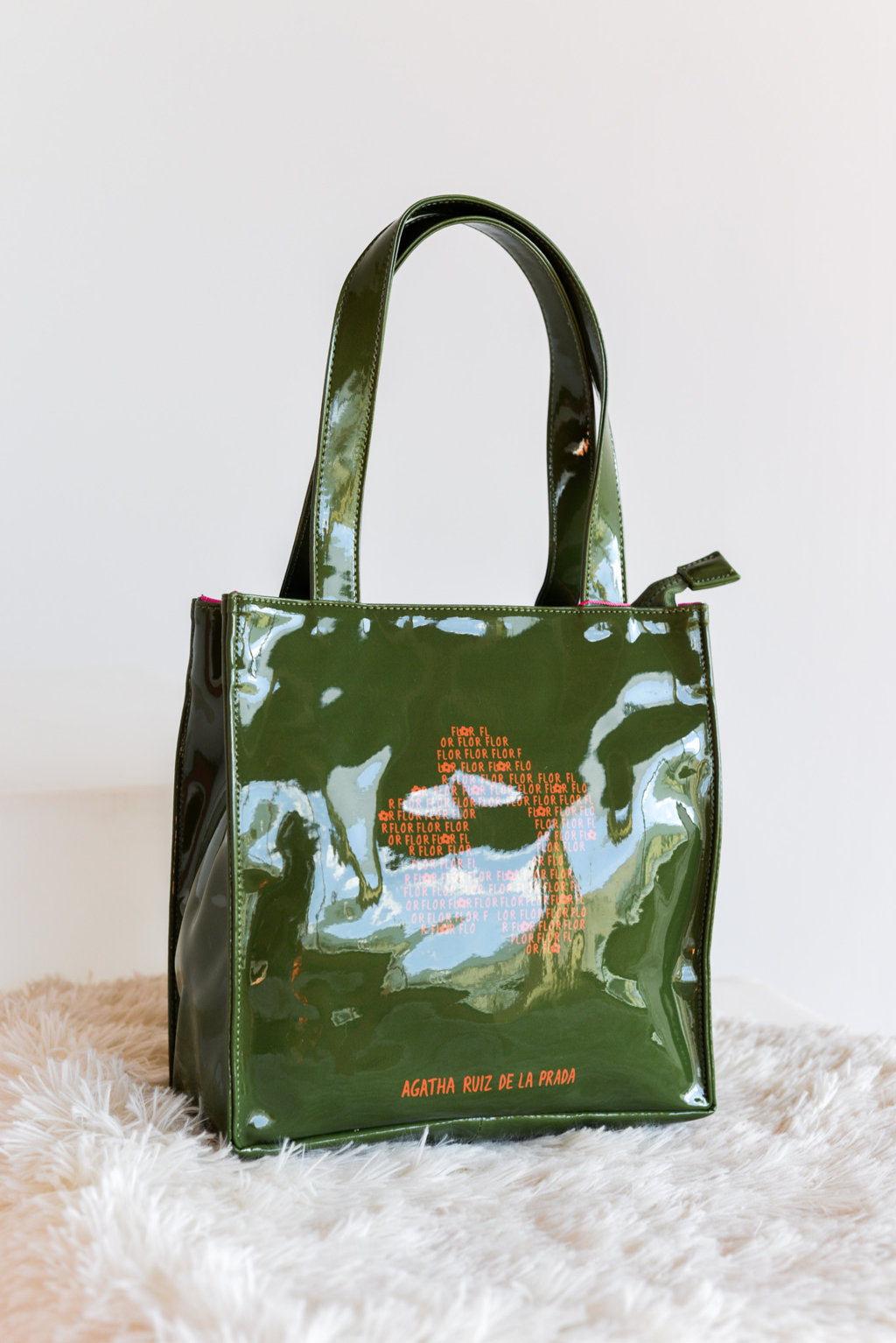 Bolsa Shopper pequeña flor AGATHA RUIZ DE LA PRADA Verde