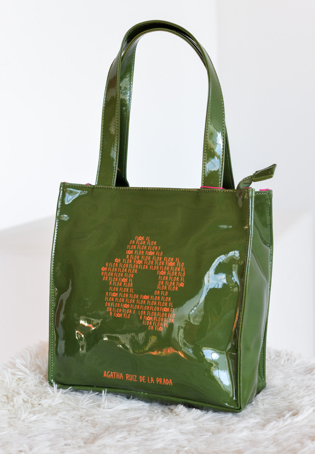 Bolsa Shopper pequeña flor AGATHA RUIZ DE LA PRADA Verde