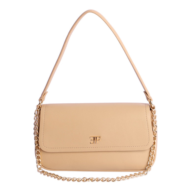 Bolso de hombro solapa Eferri Bea Amarillo