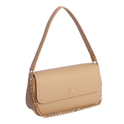 Bolso de hombro solapa Eferri Bea Amarillo