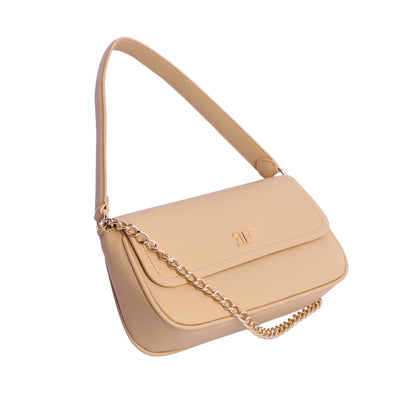 Bolso de hombro solapa Eferri Bea Amarillo
