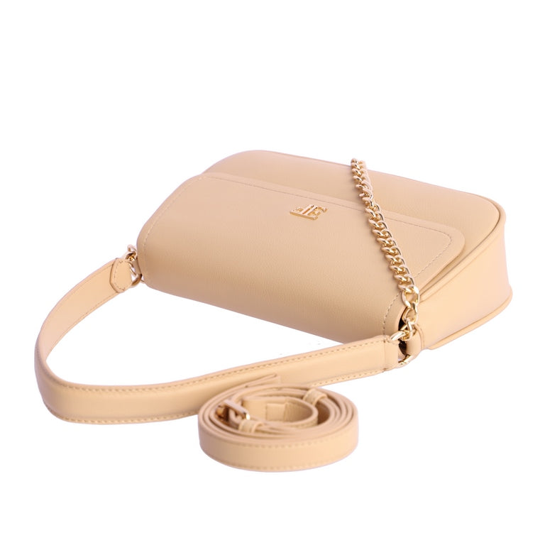 Bolso de hombro solapa Eferri Bea Amarillo
