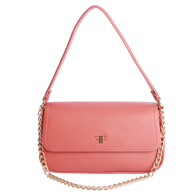 Bolso de hombro solapa Eferri Bea Rosa