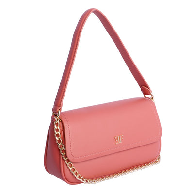 Bolso de hombro solapa Eferri Bea Rosa