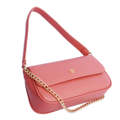 Bolso de hombro solapa Eferri Bea Rosa