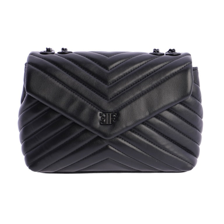 Bolso de hombro solapa Eferri Valeria Negro