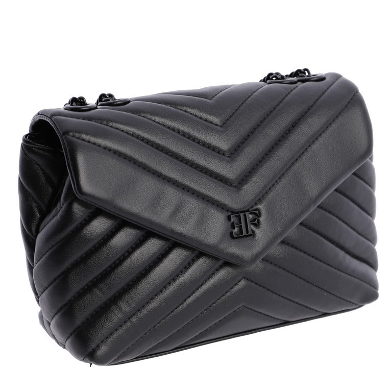 Bolso de hombro solapa Eferri Valeria Negro
