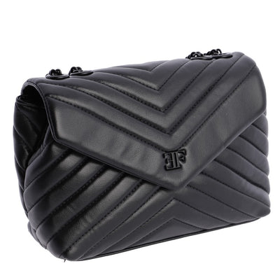 Bolso de hombro solapa Eferri Valeria Negro