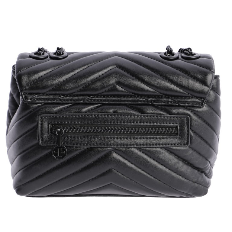 Bolso de hombro solapa Eferri Valeria Negro