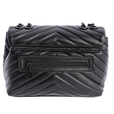 Bolso de hombro solapa Eferri Valeria Negro