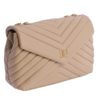 Bolso de hombro solapa Eferri Valeria Beige
