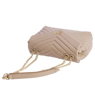 Bolso de hombro solapa Eferri Valeria Beige