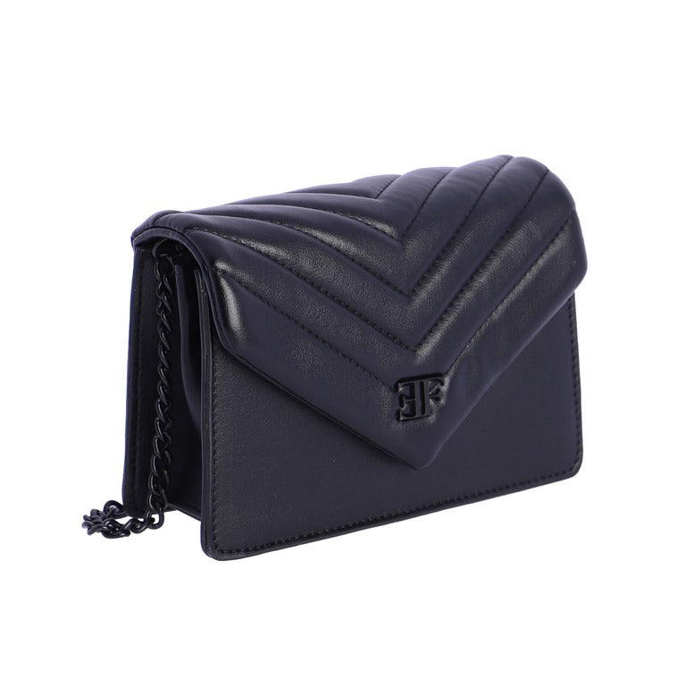 Bolso bandolera pequeño solapa Eferri Tina Negro
