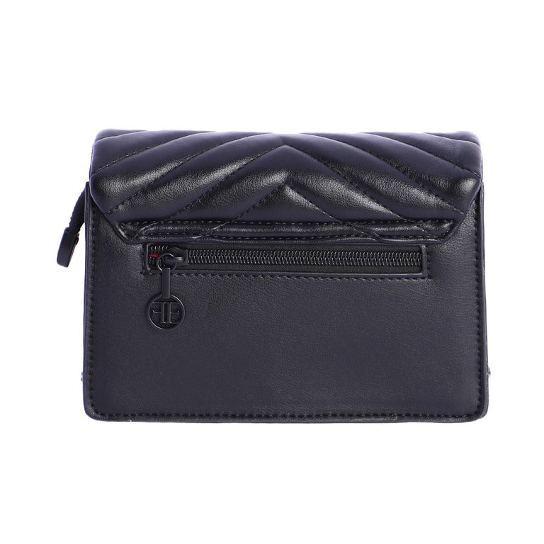 Bolso bandolera pequeño solapa Eferri Tina Negro