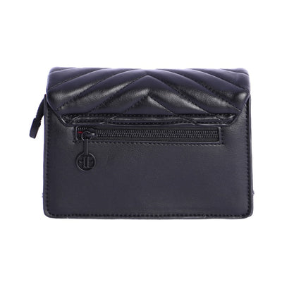 Bolso bandolera pequeño solapa Eferri Tina Negro